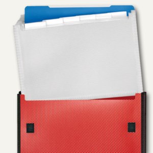 Veloflex Fächertasche VELOBAG® Kompakt, 6-tlg. Fächer, rot, 6er Pack, 1443429