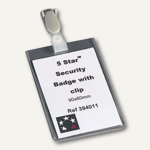Namensschilder 60 x 90 mm hoch mit Clip