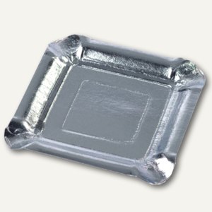 Papstar Aschenbecher, eckig, 125 x 125 mm, Pappe alukaschiert, 1.000 St., 11337