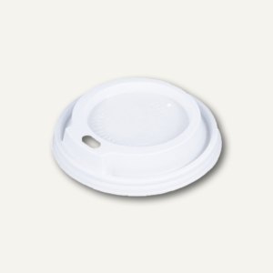 Papstar Dom-Deckel für Thermobecher, Ø 8 cm, weiß, 1.000 Stück, 12009