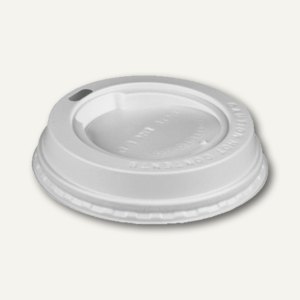 Papstar Dom-Deckel für Kaffeebecher "To Go", Ø 7.2 cm, weiß, 1.000 St., 14807