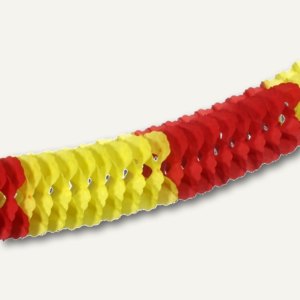 Girlande rot/gelb/rot, Papier, Ø 16 cm, L 4 m, schwer entflammb., 10St., 19286