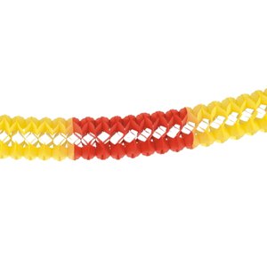 Großraumgirlande rot/gelb/rot, Papier, Ø16 cm, L10 m, schwer entflammbar, 5St.,