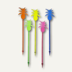 Papstar Longdrink-Sticks "Pineapple", 23.5 cm, farbig sortiert, 1.000 St., 12652