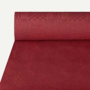 Papiertischtuch mit Damastprägung 50 m x 1 m bordeaux