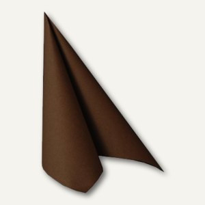 Servietten "ROYAL Collection", 1/4-Falz, 25 x 25 cm, braun, 280 Stück, 10479