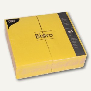 Papstar Servietten, 2-lagig, 1/6-Falz, 40x32cm, gelb, 560er-Pack, 11020