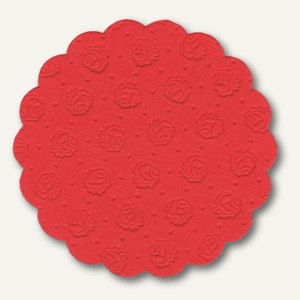 Papstar Tassen-Untersetzer, rund, Ø 9 cm, rot, 400er-Pack, 14240