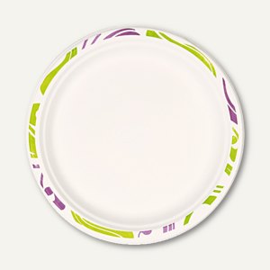 Papstar Teller "Flavour" rund, Holzschliff, Ø 24.5 cm, weiß, 500 Stück, 12117