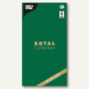 Papstar Tischdecke "ROYAL Collection", Tissue, 120x180cm, grün, 10er-Pack, 81818