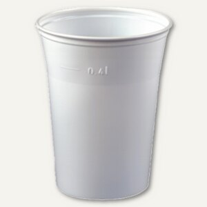 Papstar Trinkbecher, 0.4 Liter, weiß, 300 Stück, 12701