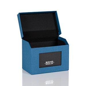 Rössler SOHO CD Opbergdoos met Metalen Index Houder - Marineblauw