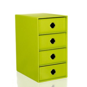 4-delige Schuifladenbox Rössler Papier 1524452584 - S.O.H.O. Boîte à 4 Tiroirs Pour DIN A5, Avec Trou De Poignée, Powder Rössler S.O.H.O. Opbergsysteem