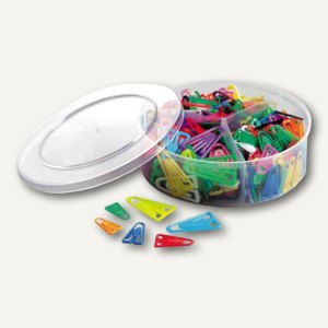 Büroklammern Kunststoff-Clips TRIO