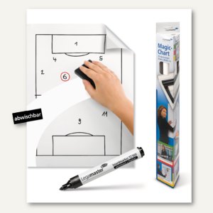 Magic-Chart Flipchart-Folien, 60 x 80 cm, selbsthaftend, weiss, 25 Blatt
