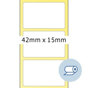 Rollenetiketten - 42 x 15 mm