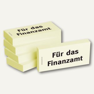 Haftnotizen bedruckt: Für das Finanzamt