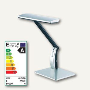 Alco LED-Tischleuchte 9150, Kopf/Arm verstellbar, dimmbar, silber/schwarz, 9150 Alco LED-Tischleuchte 9150, Kopf/Arm verstellbar, dimmbar, silber/schwarz, 9150