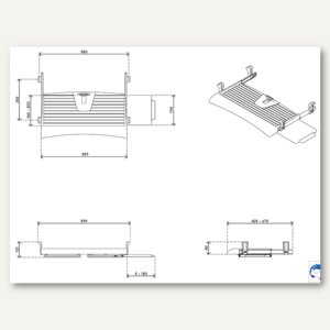 Tastaturschublade inkl. Mausablage