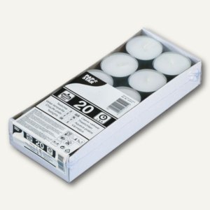 Papstar Maxi Lichte, Ø 59 mm, H 24 mm, weiß, 18x 20 Stück, 13511