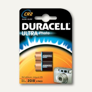Duracell Photobatterie CR2, ULTRA Photo, Lithium, 2 Stück, DUR030480