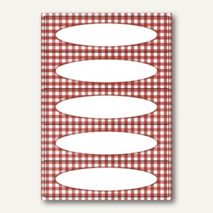Küchenetiketten Vichy-Karo Rot