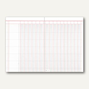 RNK Verlag Spaltenbuch DIN A4 - 16 Spalten 30 Blatt Rot/grau Liniert
