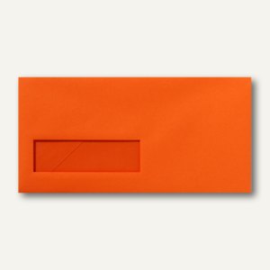 Briefumschläge 110x220mm DL nassklebend Fenster links 30x100mm orange 500St.