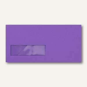 Briefumschläge 110x220mm DL nassklebend Fenster links 30x100mm violett 500St.