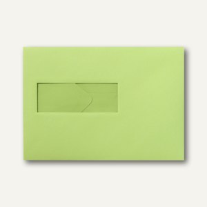 Farbige Briefumschläge 156x220mm nasskleb. Fenster li 40x110mm apfelgrün 500St.