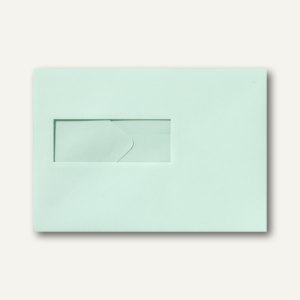 Farbige Briefumschläge 156x220mm nasskleb. Fenster li 40x110mm hellgrün 500St.