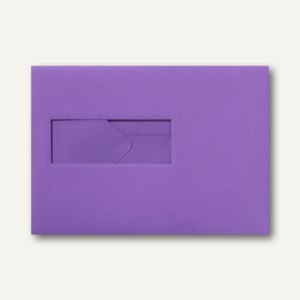 Farbige Briefumschläge 156x220mm nasskleb. Fenster li 40x110mm violett 500St.