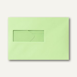 Farbige Briefumschläge 156x220mm nasskleb. Fenster li 40x110mm frühl.grün 500St.