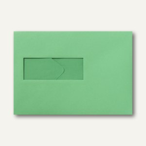 Farbige Briefumschläge 156x220mm nasskleb. Fenster li 40x110mm wiesengrün 500St.