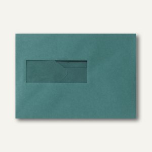 Farbige Briefumschläge 156x220mm nasskleb. Fenster li 40x110mm dunkelgrün 500St.