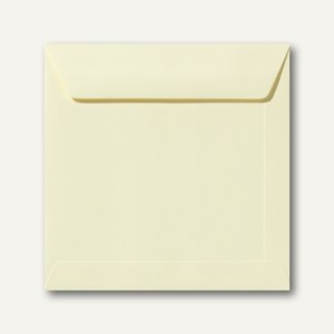 Farbige Briefumschläge 190 x 190 mm nassklebend ohne Fenster zartgelb 500 St.