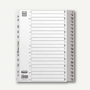 Soennecken Register DIN A4, 1-12 – Graues PP-Register, 11-Lochung, Reißfest