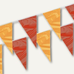 Papstar Wimpelkette "rot/gelb/rot", Folie, (L)4 m, wetterfest, 10 Stück, 19268