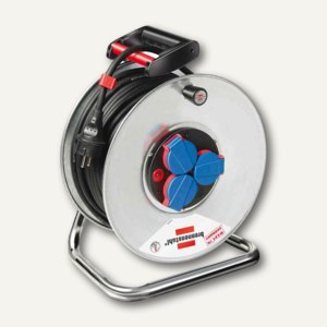 Brennenstuhl Kabeltrommel "Garant S", IP 44, Kabel: 25 m, silber, 1198520