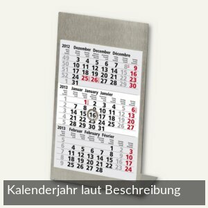 3-Monats-Tischaufstellkalender - 105 x 230 mm