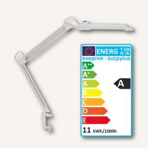 Alco Schreibtischleuchte mit Tischklemme, Sockel G23, 11W, weiß, 966-10