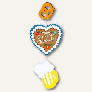 Papstar Hängedekoration "Gruß vom Oktoberfest", (L)85 x (B)29 cm, 20 Stück,82813