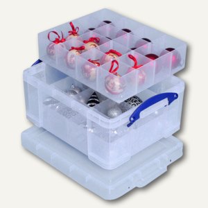 Really Useful Box 6,5 Liter Aufbewahrungsbox – Transparent, Stapelbar, Mit Deckel & Griffen (Made In UK)