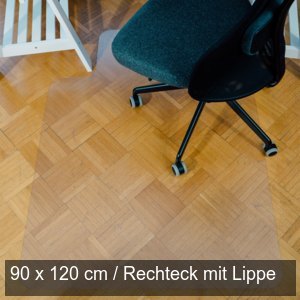 clear style´ Bodenschutzmatte, PET, 90 x 120 cm, Lippe, transparent,  52G0000045