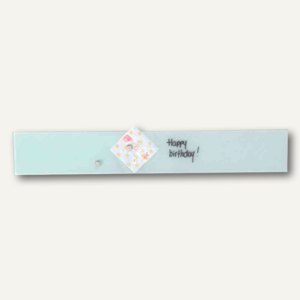 Franken Magnetische Glastafel, Streifen, 10 x 60 cm, 2 Magnete, weiß, GT106009