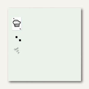 Franken Magnetische Glastafel, Quadrat, 35 x 35 cm, 2 Magnete, weiß, GT353509