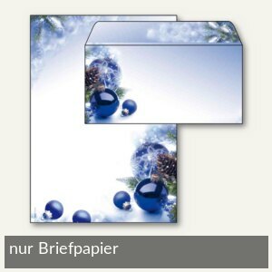 Weihnachtspapier Blue Harmony