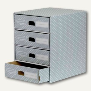 BANKERS BOX STYLE Archiv-Schubladenbox, 28.9x33.9x38.3cm, grün/weiß, 4481701