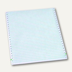 Computerpapier endlos 8", 20.3 x 38 cm, grün liniert, 1-fach, 60 g, 2.000 Blatt