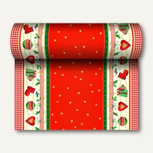 Rolle 'Traditional Christmas' Tischband – Airlaid, 40 Cm X 4,9 M, Traditionelles Weihnachtsmuster